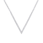 0.12ct 14k White Gold Diamond Necklace